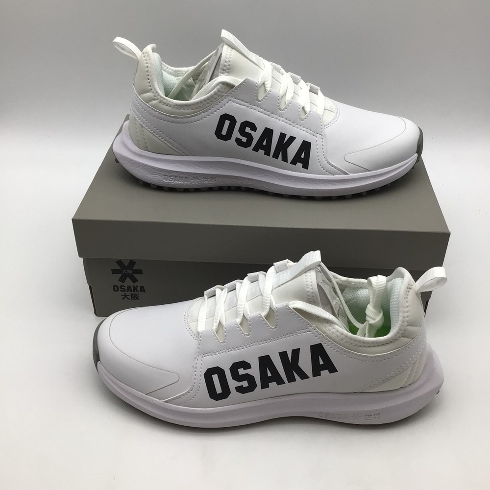 Osaka World Furo Mens Size 7 White Field Hockey Turf Shoes Cleats NEW
